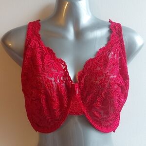 Sexy Red Lace Bralette 46DD